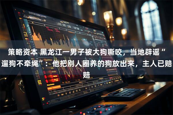 策略资本 黑龙江一男子被大狗嘶咬，当地辟谣“遛狗不牵绳”：他把别人圈养的狗放出来，主人已赔